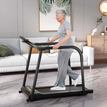 2026 2.5 HP Walking Treadmill for Senior with Long Handrail, 300 lbs Capacity, Recovery Fitness Exercise Machine for Home with Pulse Sensors