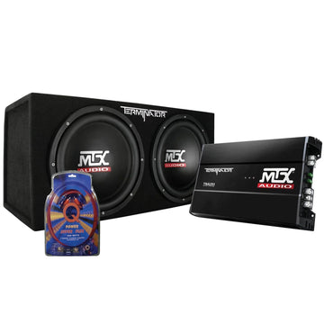 2026 12" Dual Loaded Car Subwoofer w/Sub Box, Amplifier, & Wiring Kit