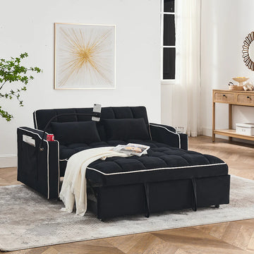 2026 Fashionable modern and multi-functional foldable velvet sofa bed