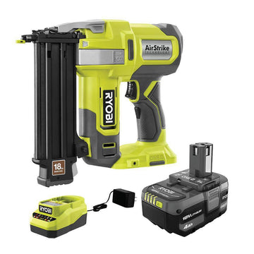 2026 ONE+ 18V 18-Gauge Cordless AirStrike Brad Nailer with 4.0 Ah Battery and Charger P321K1N