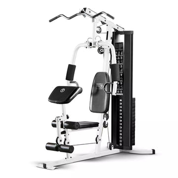 2026 150 Pound Stack Home Gym, Dual Function Arm Press & Leg Developer, Full Body Workout, Black/White