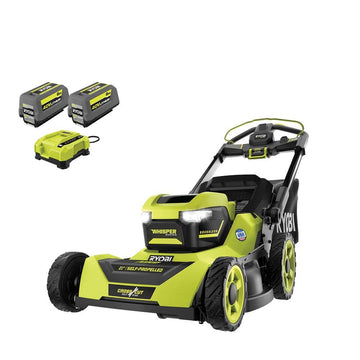 2026 40V HP Brushless 21-in Self-Propelled AWD Lawn Mower Whisper Series Includes (2) 6.0Ah Batteries and Charger