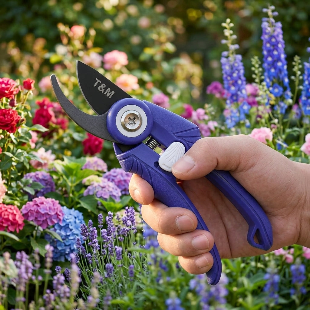 8-inch bypass pruning shear and 6.25-inch scissors
