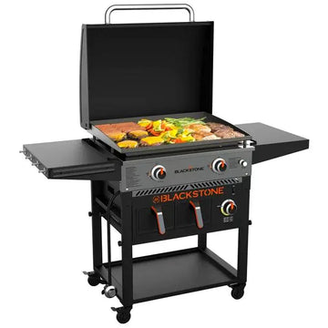 2026 Clearance Sale 2-Burner 28" Griddle with Electric Air Fryer and Hood
