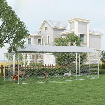 2026 19.7' x 7.5' x 7.5' Outdoor Dog Kennel W/ Waterproof Roof