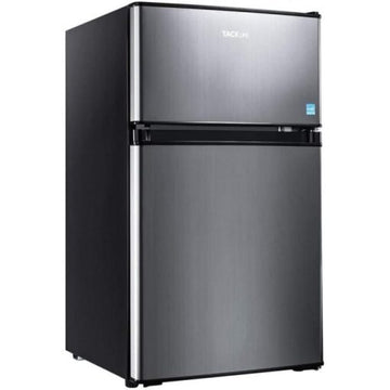 2026 Compact 2-Door Mini Fridge with Freezer, 3.1 Cu.Ft, LED Light, Energy Efficient, Adjustable Temperature