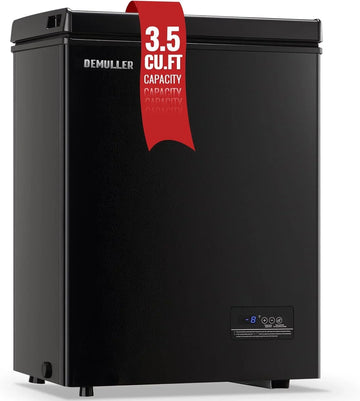 2026 5.0 Cu. Ft. Chest Freezer with 2 Removable Stainless Steel Baskets, Electronic Control, 41 deg F to -15 deg F, Black