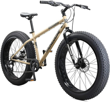 2026 26-Inch Fat Tire Mountain Bike for Men and Women, 4-Inch Knobby Tires, Steel Frame, 7-Speed, Disc Brakes