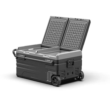 2026 75L/95L Portable Refrigerator Dual Zone With Compressor Detechable Battery