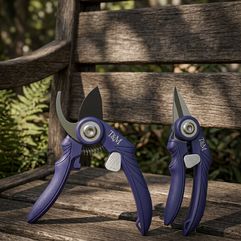 garden pruning set with bypass shear