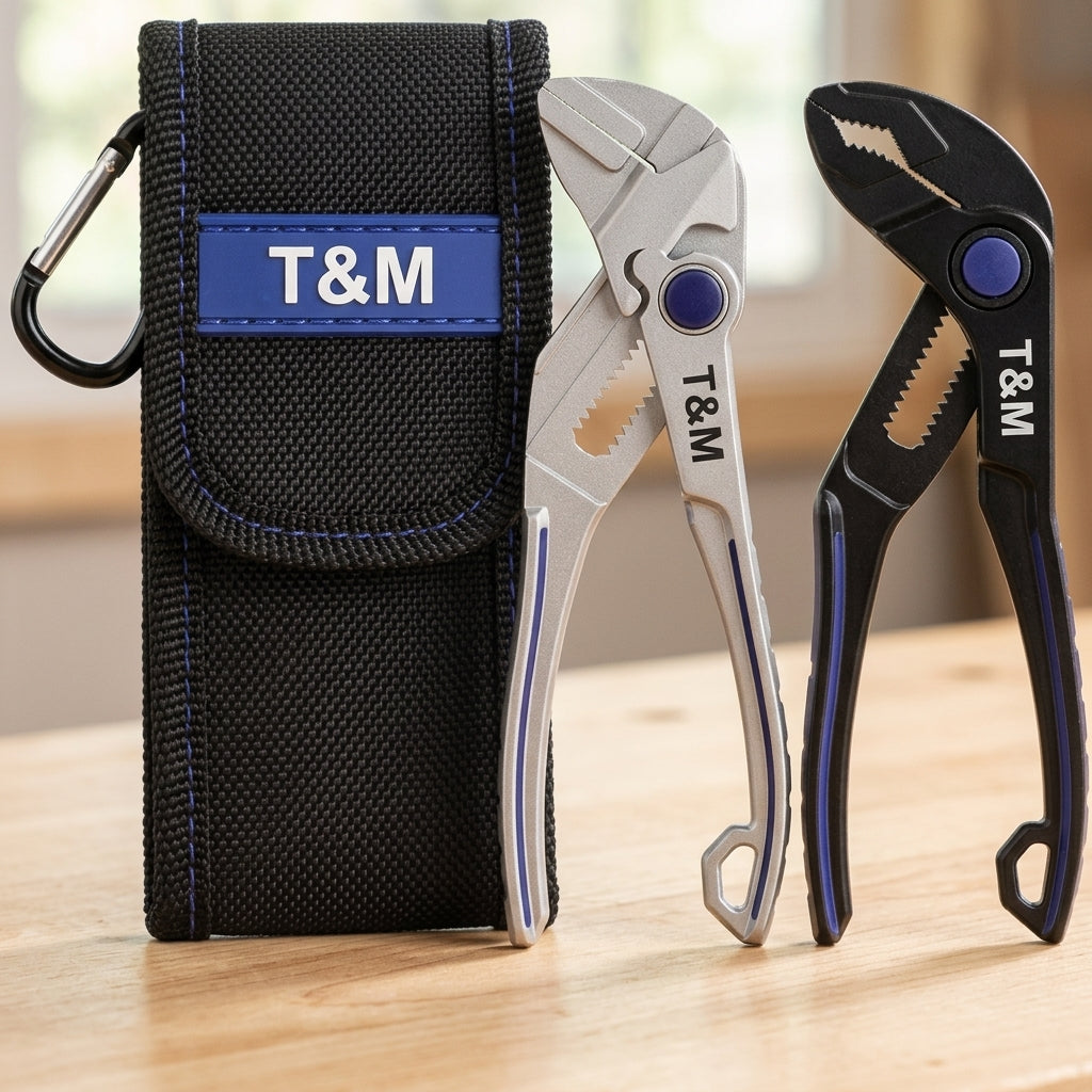 4-inch water pump plier and smooth jaw wrench